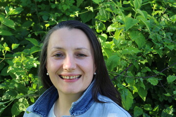 Frau mit einen L&auml;cheln