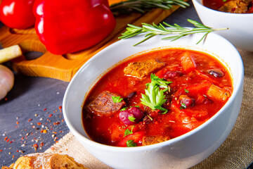 Spicy Mexican style beef with beans