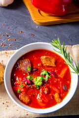 Spicy Mexican style beef with beans