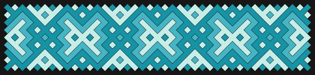 Multicolor truchet tiling connections illustration