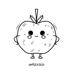 Digital illustration of funny fruit