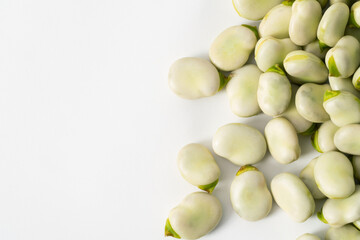 heap of fresh broad beans