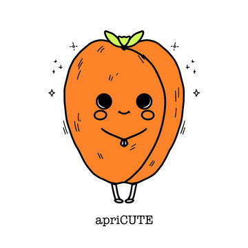 Digital illustration of funny fruit