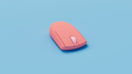 3d render Wireless mouse on Spray color background