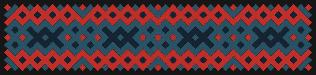 Multicolor truchet tiling connections illustration