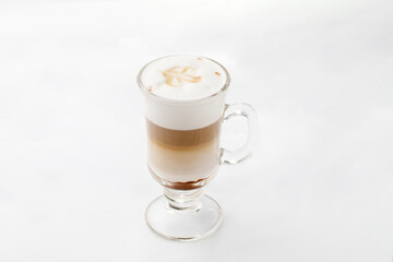 Cappuccino on a white background