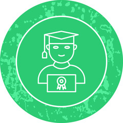 Unique Line Round Icon