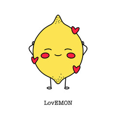 Digital illustration of funny fruit