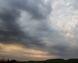 Obraz na płótnie Canvas Storm clouds, dramatic sky, nature background