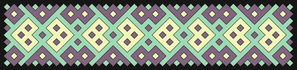 Multicolor truchet tiling connections illustration
