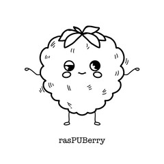 Digital illustration of funny fruit