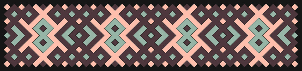 Multicolor truchet tiling connections illustration