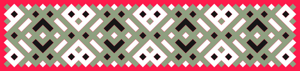 Multicolor truchet tiling connections illustration