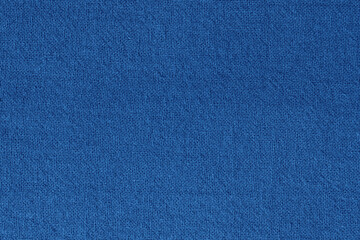 Dark blue cotton fabric texture background, seamless pattern of natural textile.