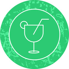 Unique Line Round Icon