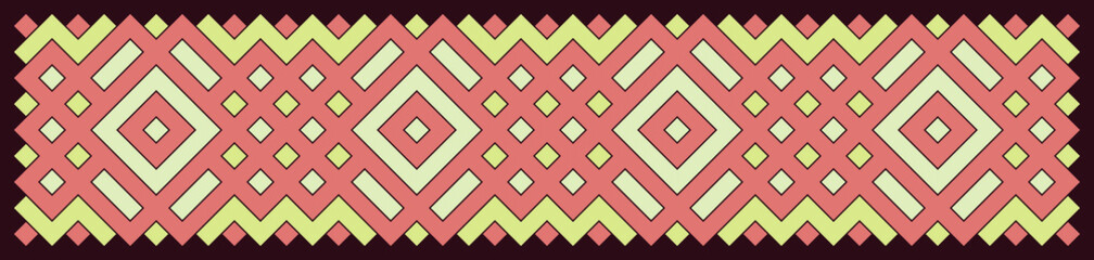 Multicolor truchet tiling connections illustration