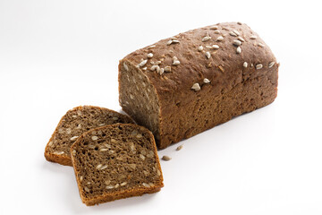 Bread on a white background
