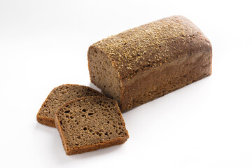Bread on a white background