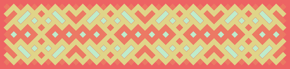 Multicolor truchet tiling connections illustration