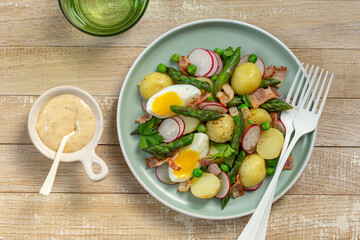 warm salad with roasted asparagus