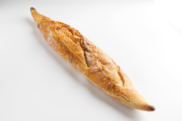 White bread on a white background