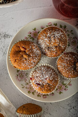 Chocolate strawberry muffins