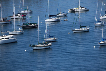 Fototapeta premium Sailboat at rest in the water