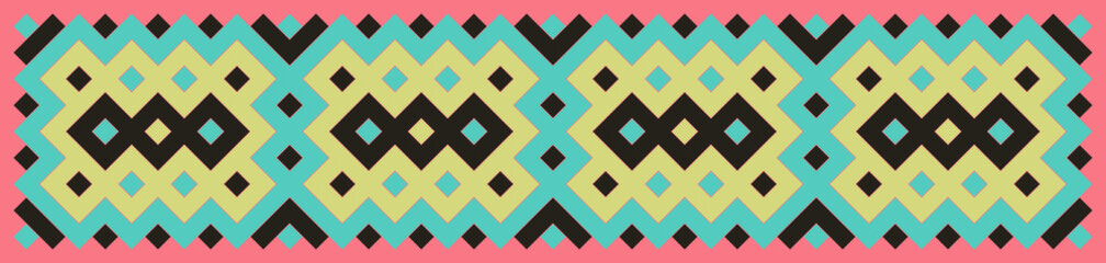 Multicolor truchet tiling connections illustration