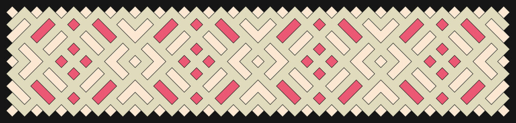 Multicolor truchet tiling connections illustration