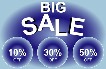 Big sale banner, up to 10%, 30% and 50% off. This weekend only, special offer