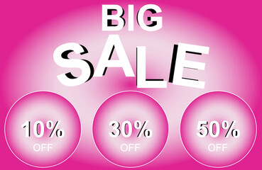 Big sale banner, up to 10%, 30% and 50% off. This weekend only, special offer