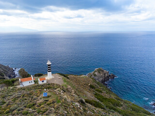 Fototapeta na wymiar Landscape from Sarpincik Lighthouse, Karaburun, Türkiye