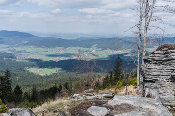 Aussicht auf Lam vom ödriegel, Bayrischer Wald