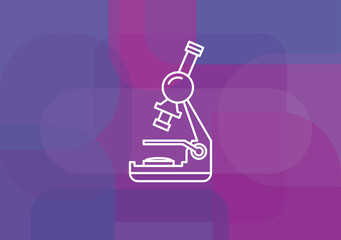 Microscope icon. Medical laboratory equipment sign. Vector illustration.