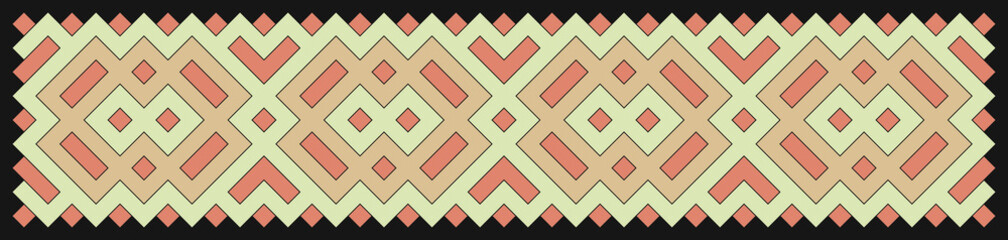 Multicolor truchet tiling connections illustration