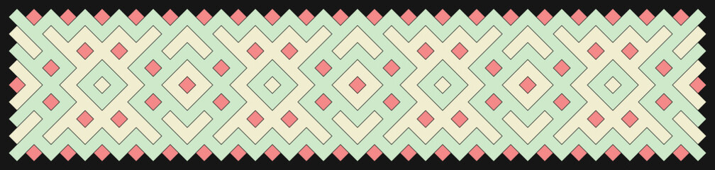 Multicolor truchet tiling connections illustration