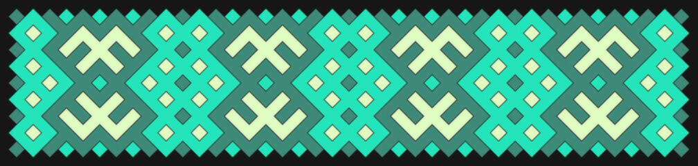 Multicolor truchet tiling connections illustration