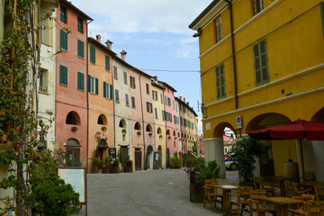 Obraz premium View at the historical village of Brisighella in Italy