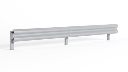 Metal road barrier. Barrier for protection and control. 3D rendering. - 512094796