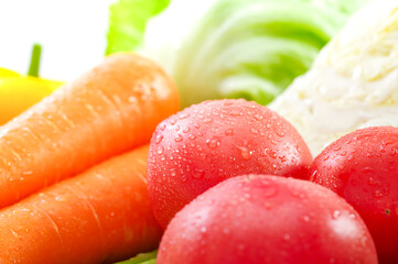 カラフルな沢山の野菜