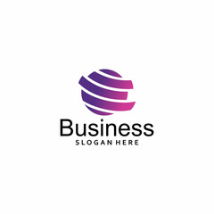 abstract world globe business logo symbol design