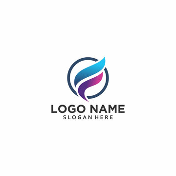 Letter f logo icon design template elements
