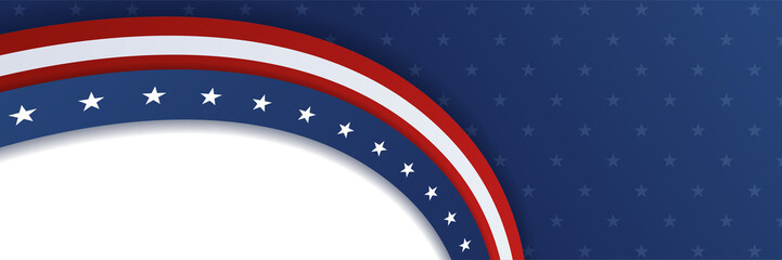 Obraz na płótnie Canvas 4th July Independence Day of United States America celebration banner background with American flag. Vector illustration. Designed for flyers, template, ads, posters, social media and decorations.