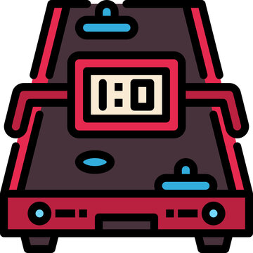 Air Hockey Color Outline Icon