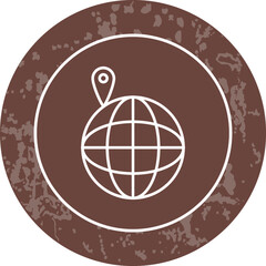 Unique Line Round Icon