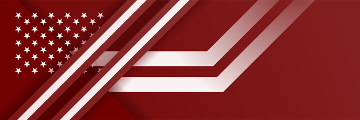 Happy 4th of July Independence day with USA red banner background. Universal America banner. Memorial day in the united states - remember and honor banner background vector illustration