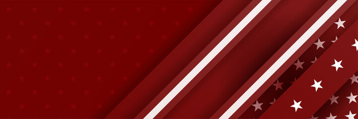 Happy 4th of July Independence day with USA red banner background. Universal America banner. Memorial day in the united states - remember and honor banner background vector illustration