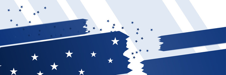 Happy 4th of July Independence day with USA blue banner background. Universal America banner. Memorial day in the united states - remember and honor banner background vector illustration