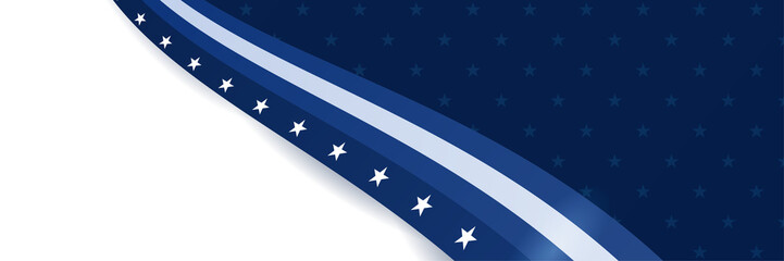 Happy 4th of July Independence day with USA blue banner background. Universal America banner. Memorial day in the united states - remember and honor banner background vector illustration