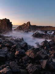 Rocky seascape view in the morning.